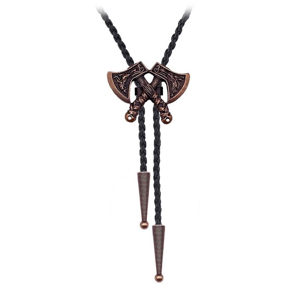 4804 BRBAM Norse Viking Style Bolo Tie Vintage 3D Pendant Western Cowboy